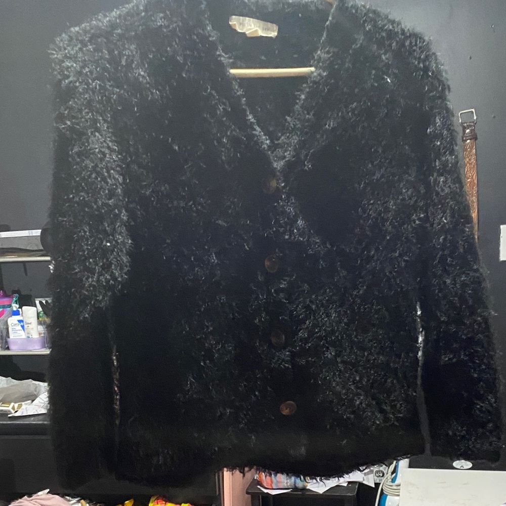 Elegant Black Teddy Jacket for Women